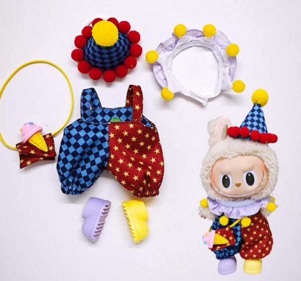 Wholesale Doll Clothes Circus Clown Costume Suit